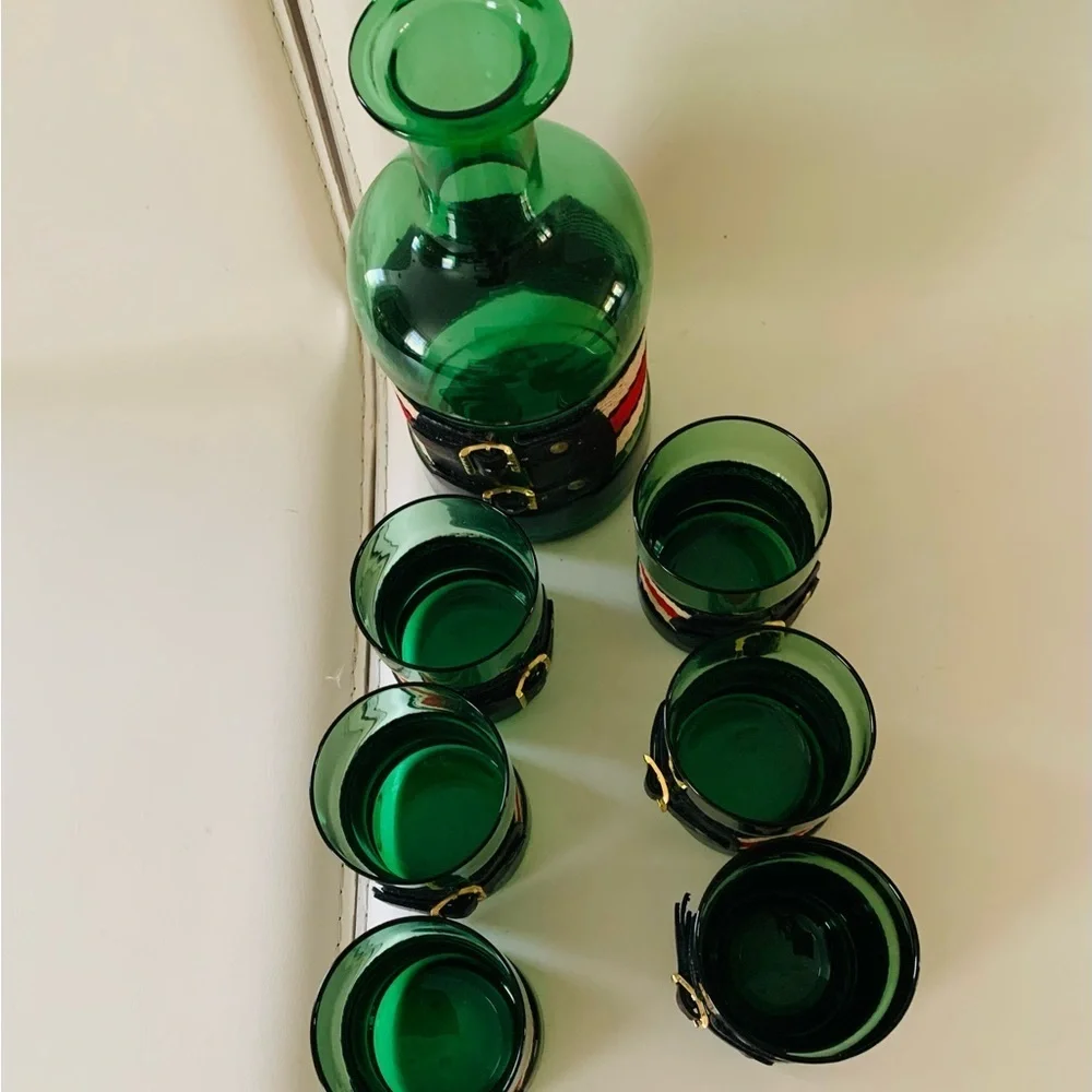 Unique Emerald Hand Blown Green Art Glasses